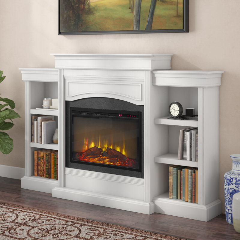 Charlton Home Allsop Mantel Wall Mounted Electric Fireplace & Reviews Wayfair